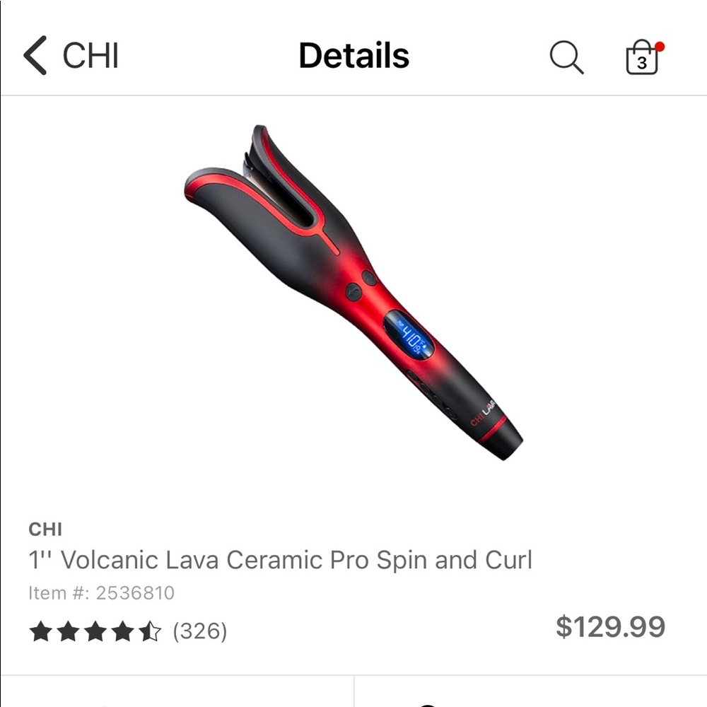Chi Volcanic Lava Pro Ceramic Spin and Curl
